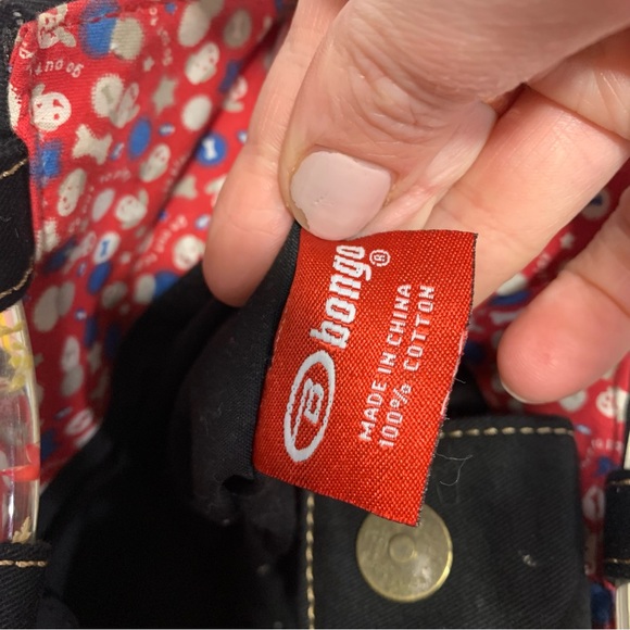 Bongo Black Handbag y2k Plastic handle dried flowers - Picture 10 of 10